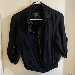 Last call! Cotton On Black Zip up Crop